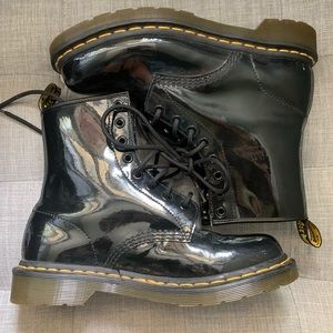 Shiny black Dr Martens
